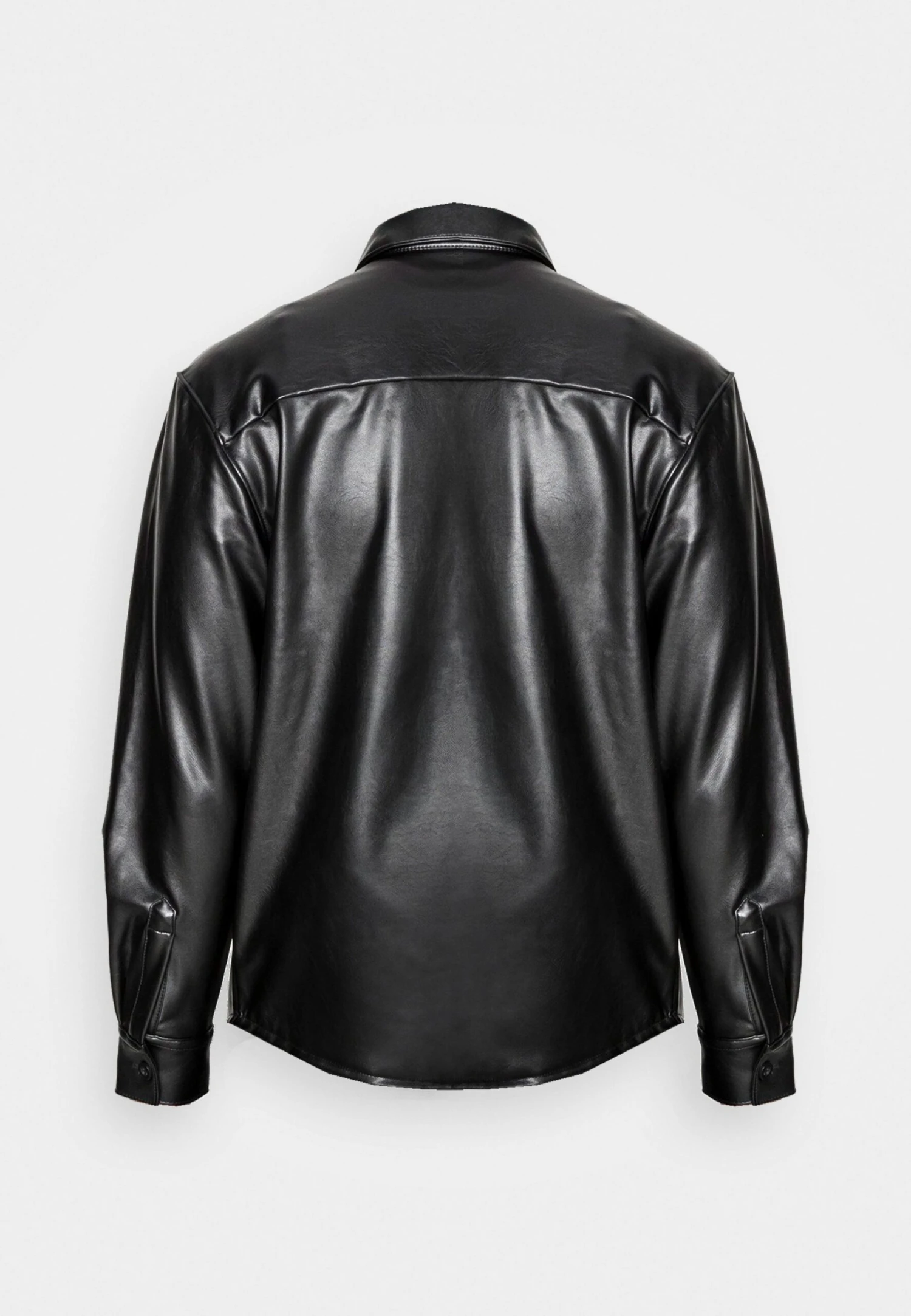 YOURTURN Unisex - Faux Leather Jacket - Black 2 YOURTURN Unisex - Faux Leather Jacket - Black - Image 2