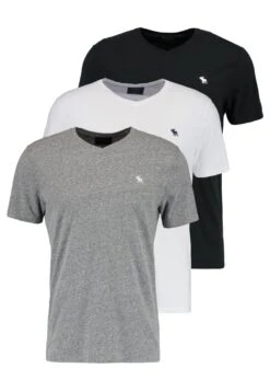 Abercrombie & Fitch Vneck 3 Pack - Basic T-Shirt - White/Black/Grey 13 Abercrombie & Fitch Vneck 3 Pack - Basic T-Shirt - White/Black/Grey -Trend Fusion Shop 0dd2c0a289994725b7b259b08ee54e15