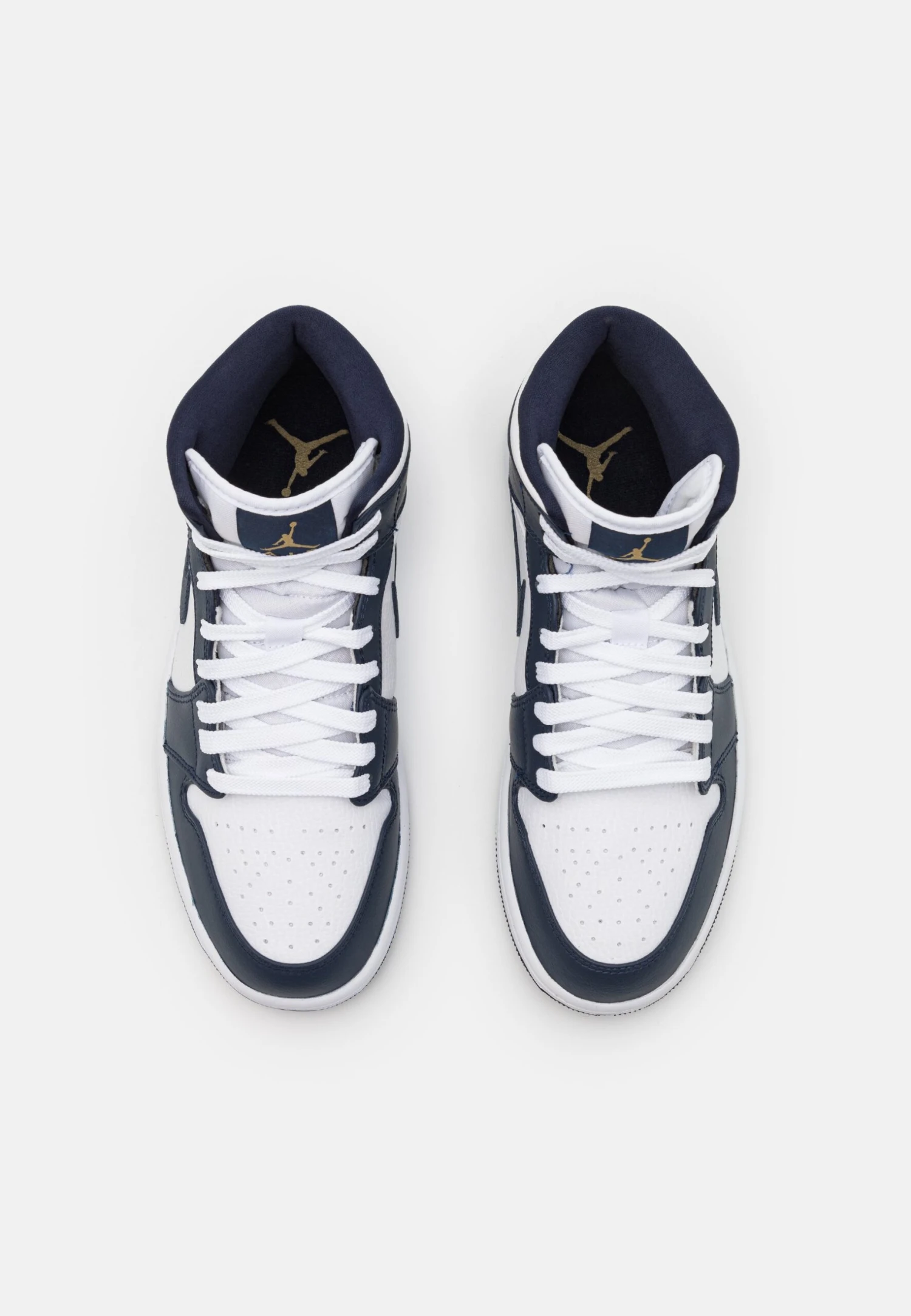 Air Jordan 1 Mid - High-Top Trainers - White/Metallic Gol/Obsidian 6 Air Jordan 1 Mid - High-Top Trainers - White/Metallic Gol/Obsidian - Image 6