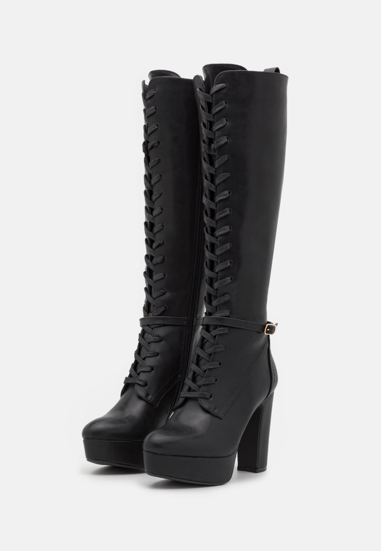 Anna Field Lace-Up Boots - Black 3 Anna Field Lace-Up Boots - Black - Image 3