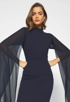 Wal G Cape Sleeve Dress - Cocktail Dress / Party Dress - Navy Blue -Trend Fusion Shop 3ba8b4a4fda64aa3a135a24decdb55c0