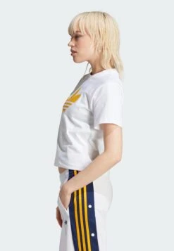 Adidas Originals Pearl Trefoil - Print T-Shirt - White -Trend Fusion Shop 3e1513ff2a3348e0b7608e4c7cbad5d7