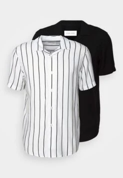 Pier One 2 Pack - Shirt - Black/White -Trend Fusion Shop 3fe10c51a5864c25954f7afee7966589