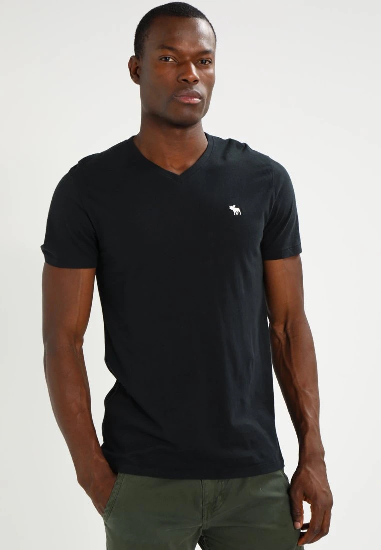 Abercrombie & Fitch Vneck 3 Pack - Basic T-Shirt - White/Black/Grey 4 Abercrombie & Fitch Vneck 3 Pack - Basic T-Shirt - White/Black/Grey - Image 4