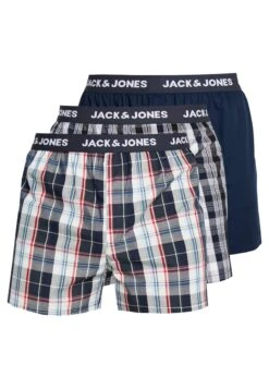 Jack & Jones Jaccheck 3 Pack - Boxer Shorts - Navy -Trend Fusion Shop 69983f98f9d04768b63f33f62791d373