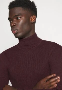 Pier One Muscle Fit Turtle - Jumper - Mottled Bordeaux -Trend Fusion Shop 87bc9746f3cd48c78886c3726b9971e1