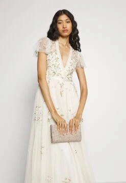 Needle & Thread Exclusive Petunia Cap Sleeve Gown - Occasion Wear - Cream -Trend Fusion Shop 8f1fe1c6a9db4476bdff8be7898ca023