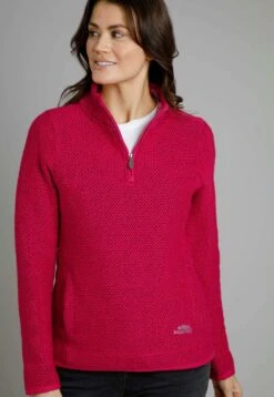 Aria 1/4 Zip Eco Macaroni - Jumper - Berry