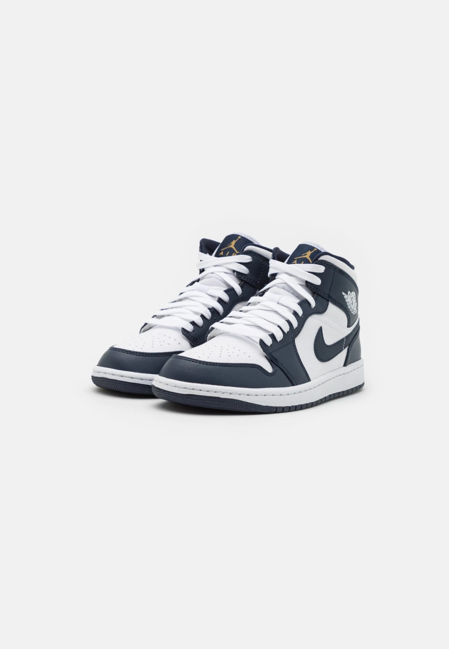 Air Jordan 1 Mid - High-Top Trainers - White/Metallic Gol/Obsidian 4 Air Jordan 1 Mid - High-Top Trainers - White/Metallic Gol/Obsidian - Image 4
