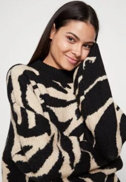 Monki Jumper - Black Dark/Beige -Trend Fusion Shop aa7d8e225ab64ceba0003b5ea5448a1d