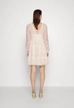 Needle & Thread Celestia Ribbon Mini Dress - Cocktail Dress / Party Dress - Champagne -Trend Fusion Shop aee1182783ee427a8869eec9d2e41547