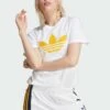 Adidas Originals Pearl Trefoil - Print T-Shirt - White