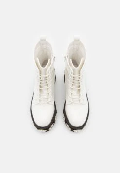 KOI FOOTWEAR Silent Screams Platform Boots - Platform Ankle Boots - White -Trend Fusion Shop cb6e39663f004a88be44650c44bbbfeb