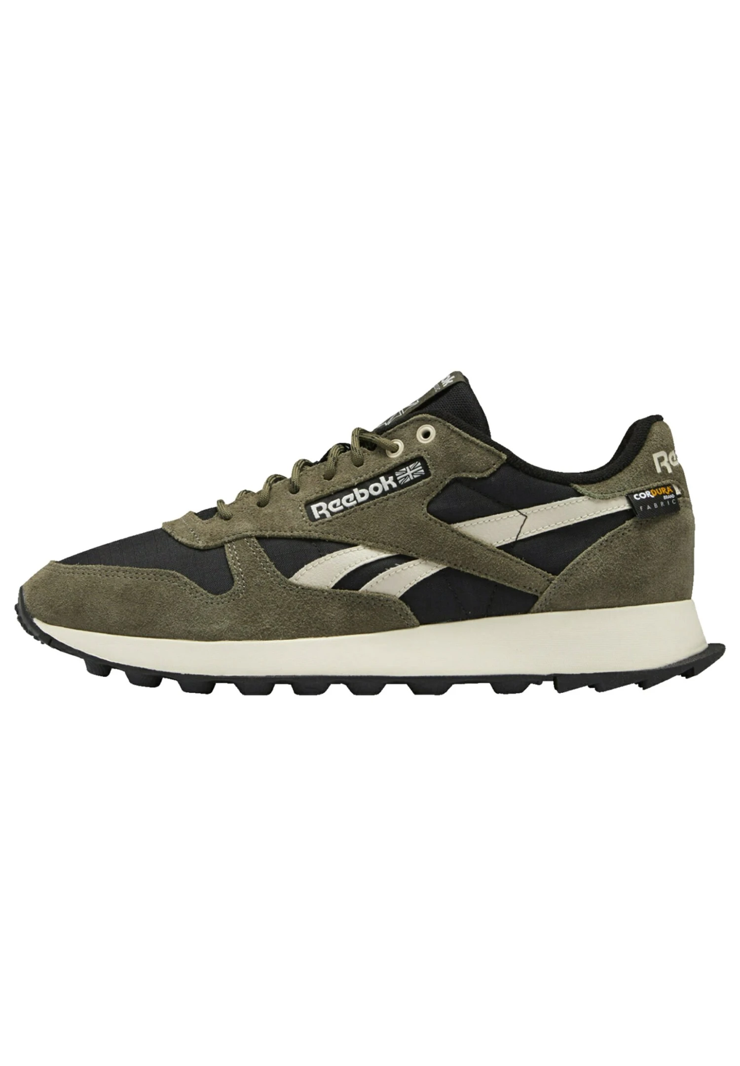 Reebok Classic Classic Leather Unisex - Trainers - Core Black Army Green Stucco 1 Reebok Classic Classic Leather Unisex - Trainers - Core Black Army Green Stucco