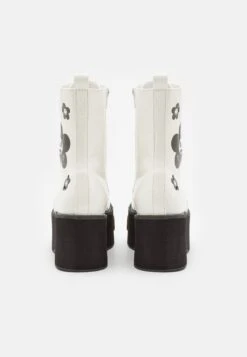 KOI FOOTWEAR Silent Screams Platform Boots - Platform Ankle Boots - White -Trend Fusion Shop d793b92938e44e19920c2ba0e3880246