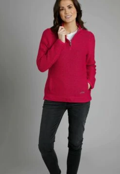 Aria 1/4 Zip Eco Macaroni - Jumper - Berry -Trend Fusion Shop de550fd00432453688f4b61be21c62b2